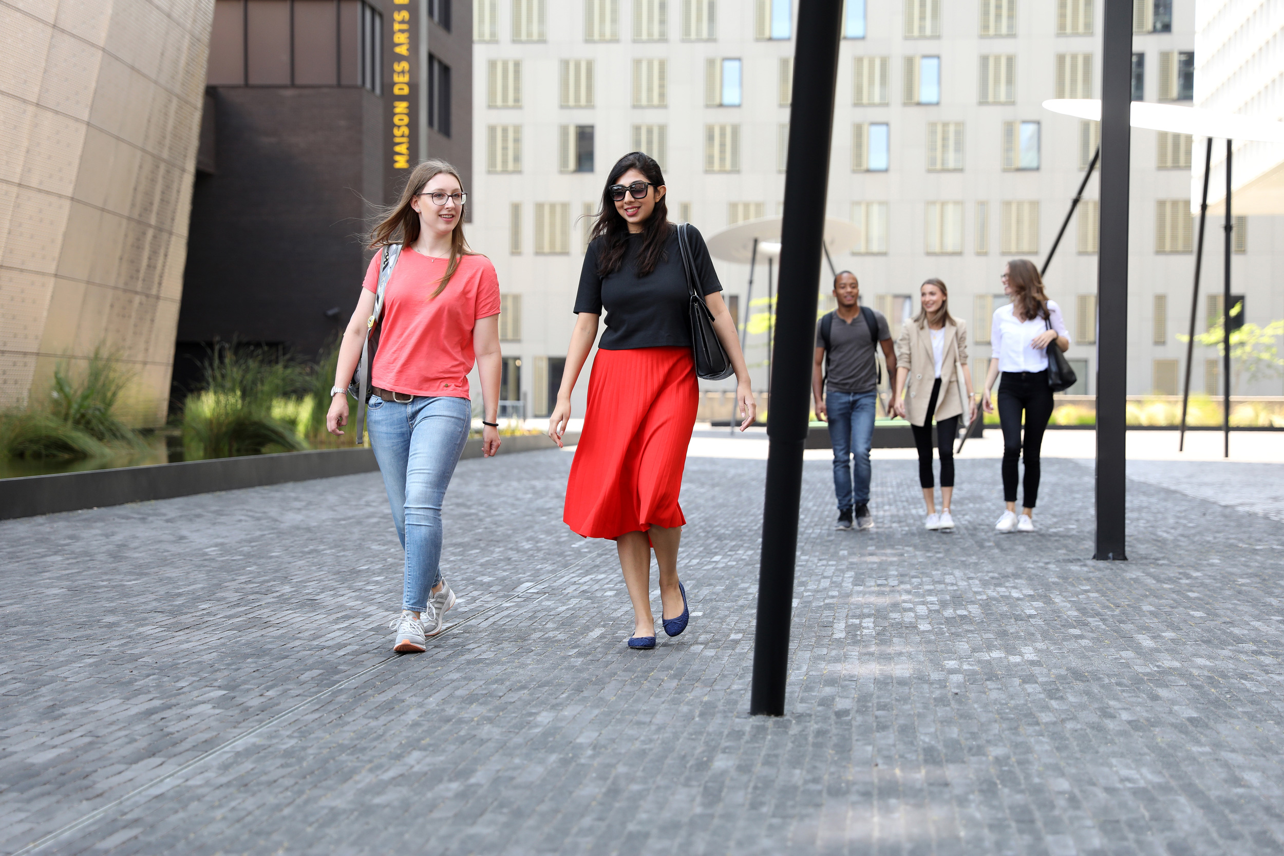 Student walking in Belval Campus - Copyright: Sofie Margue 2019